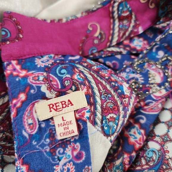 Reba Maxi Dress Hi Lo Boho BEADED Paisley Festival Country Chic Concert Prairie - Picture 8 of 14